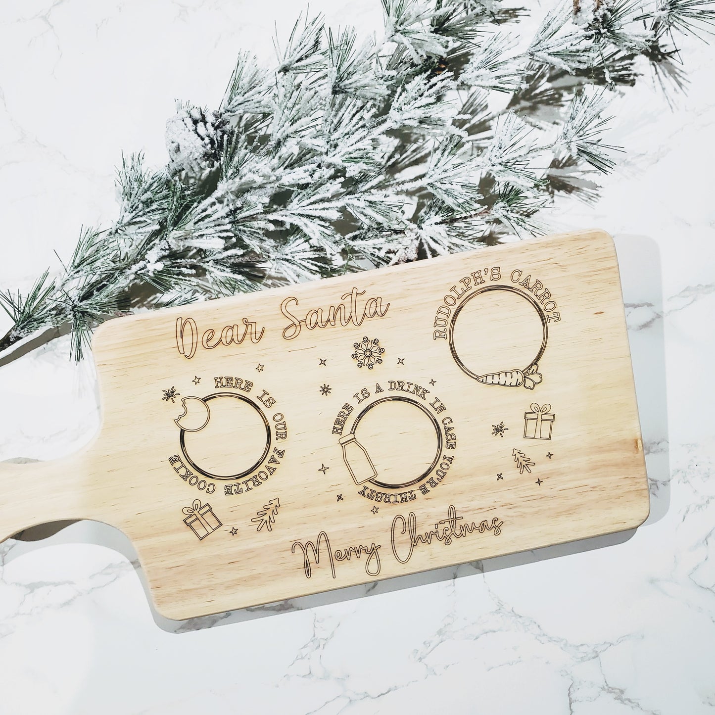 Charcuterie Wood Board - Dear Santa