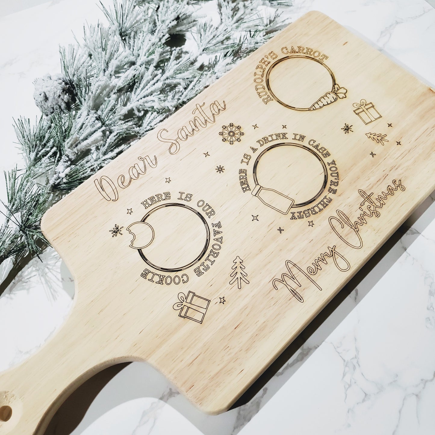Charcuterie Wood Board - Dear Santa