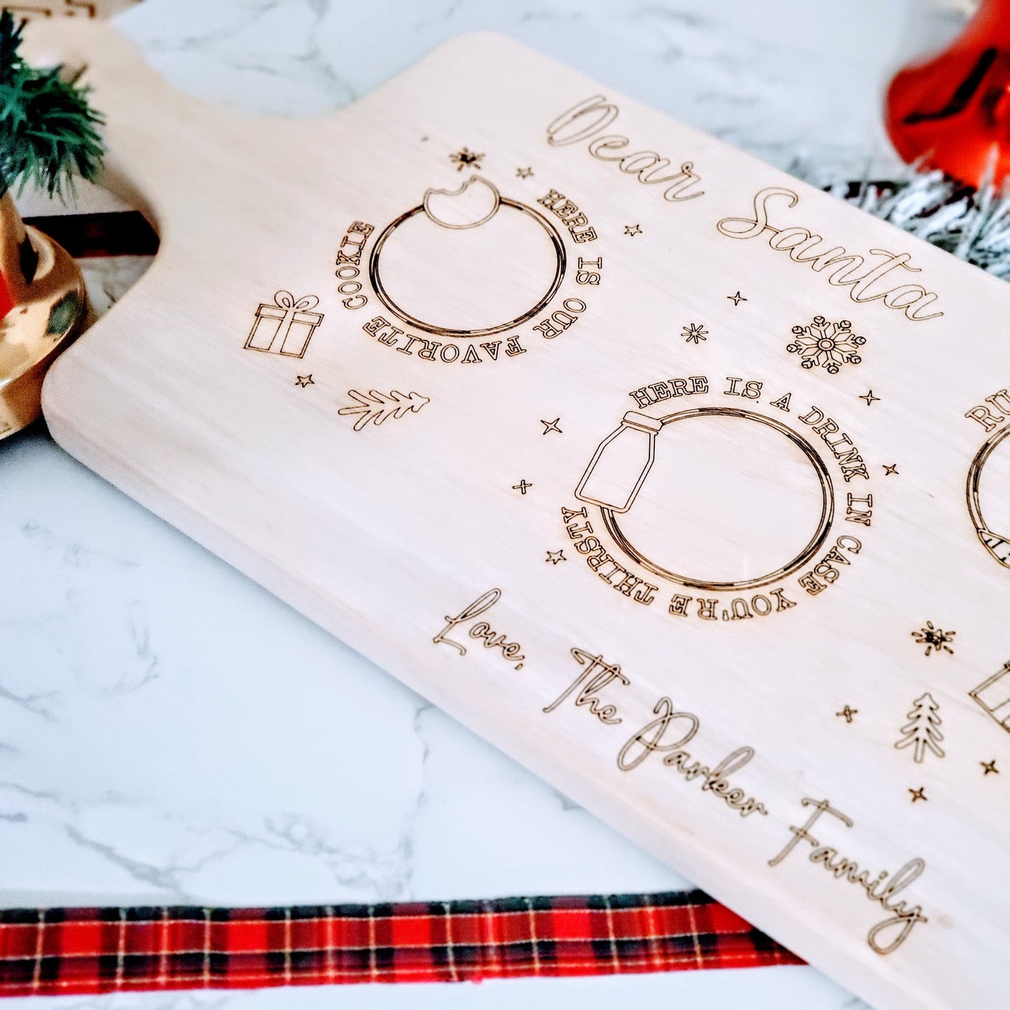 Charcuterie Wood Board - Dear Santa