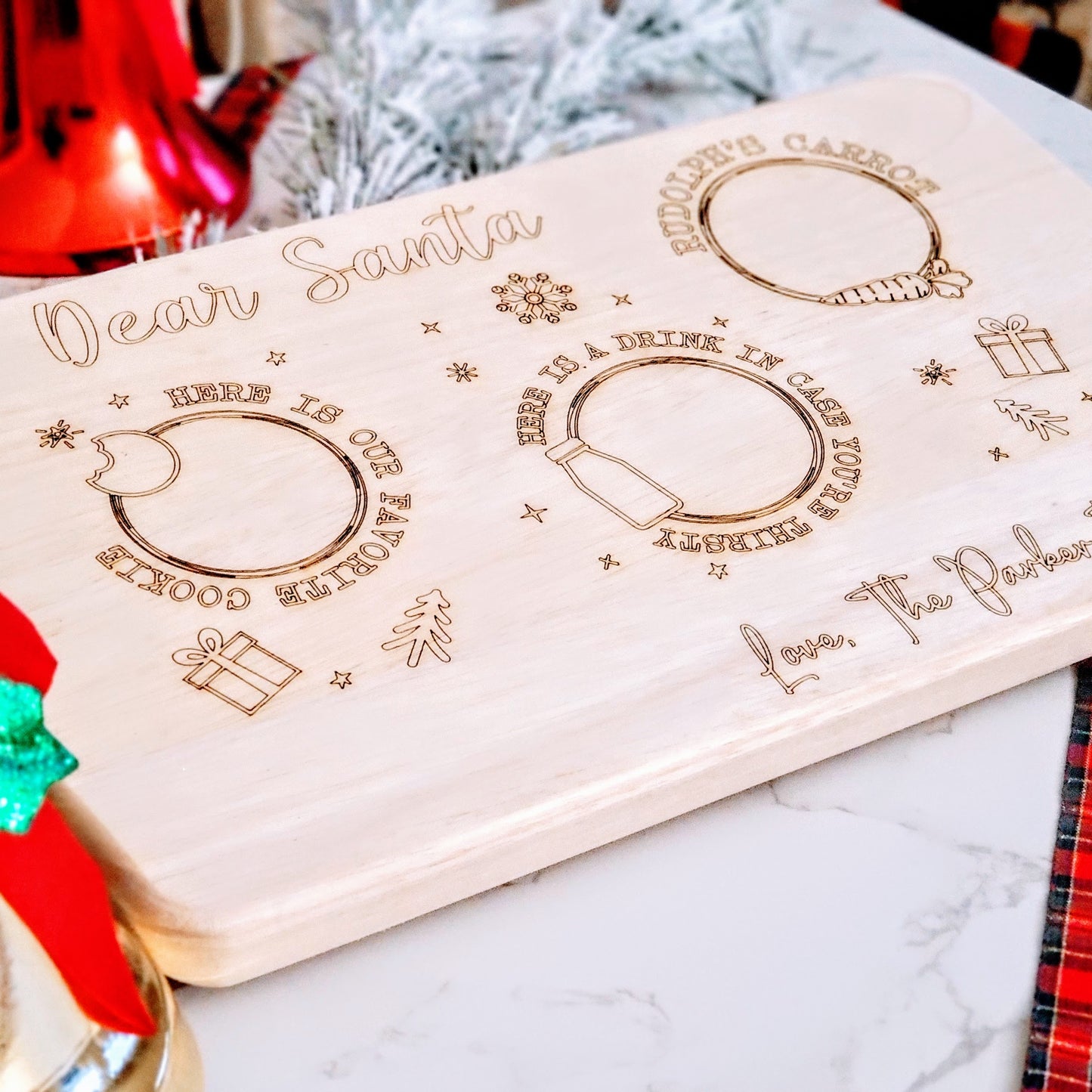 Charcuterie Wood Board - Dear Santa