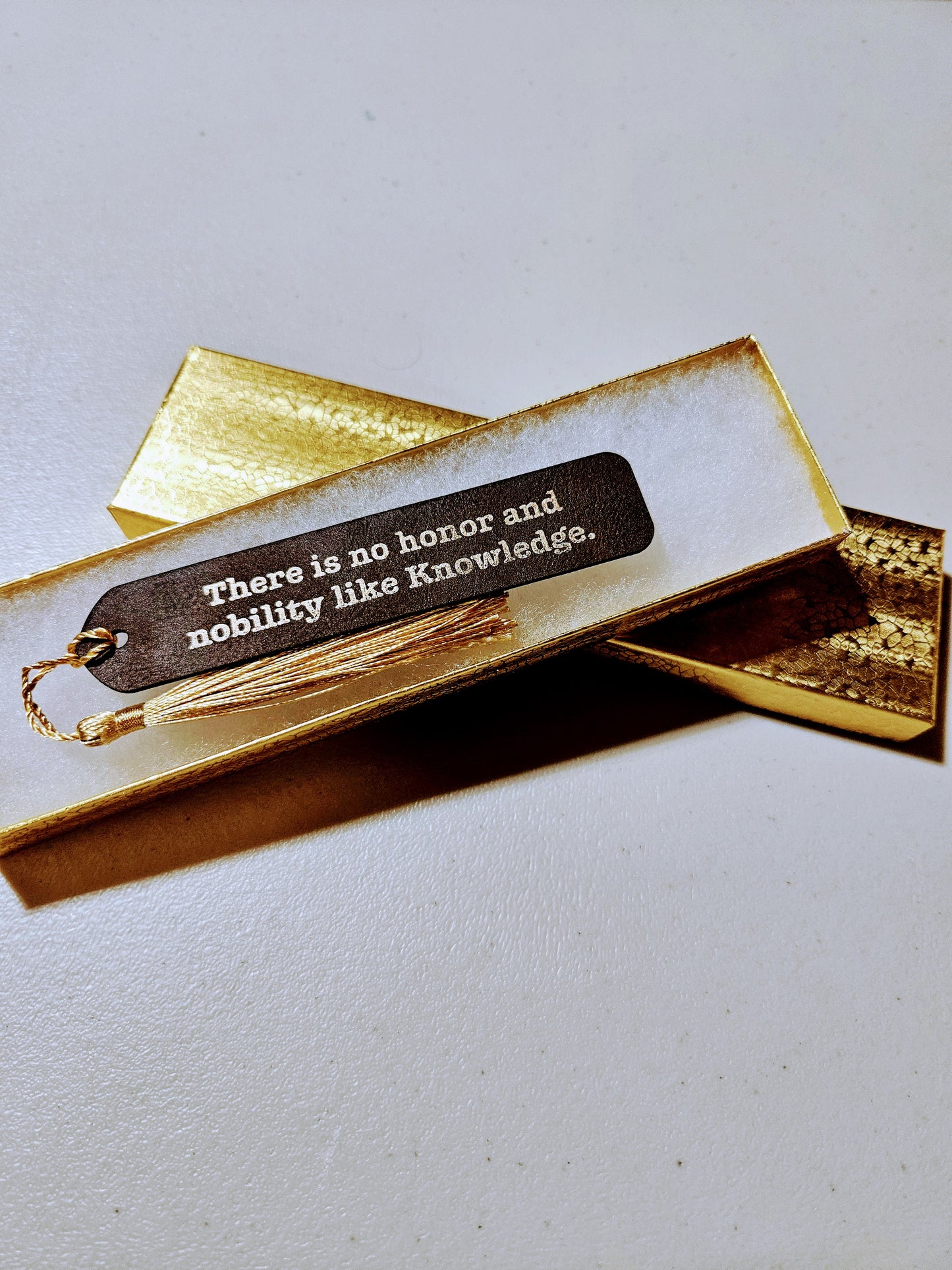 Leather Bookmark with Quote