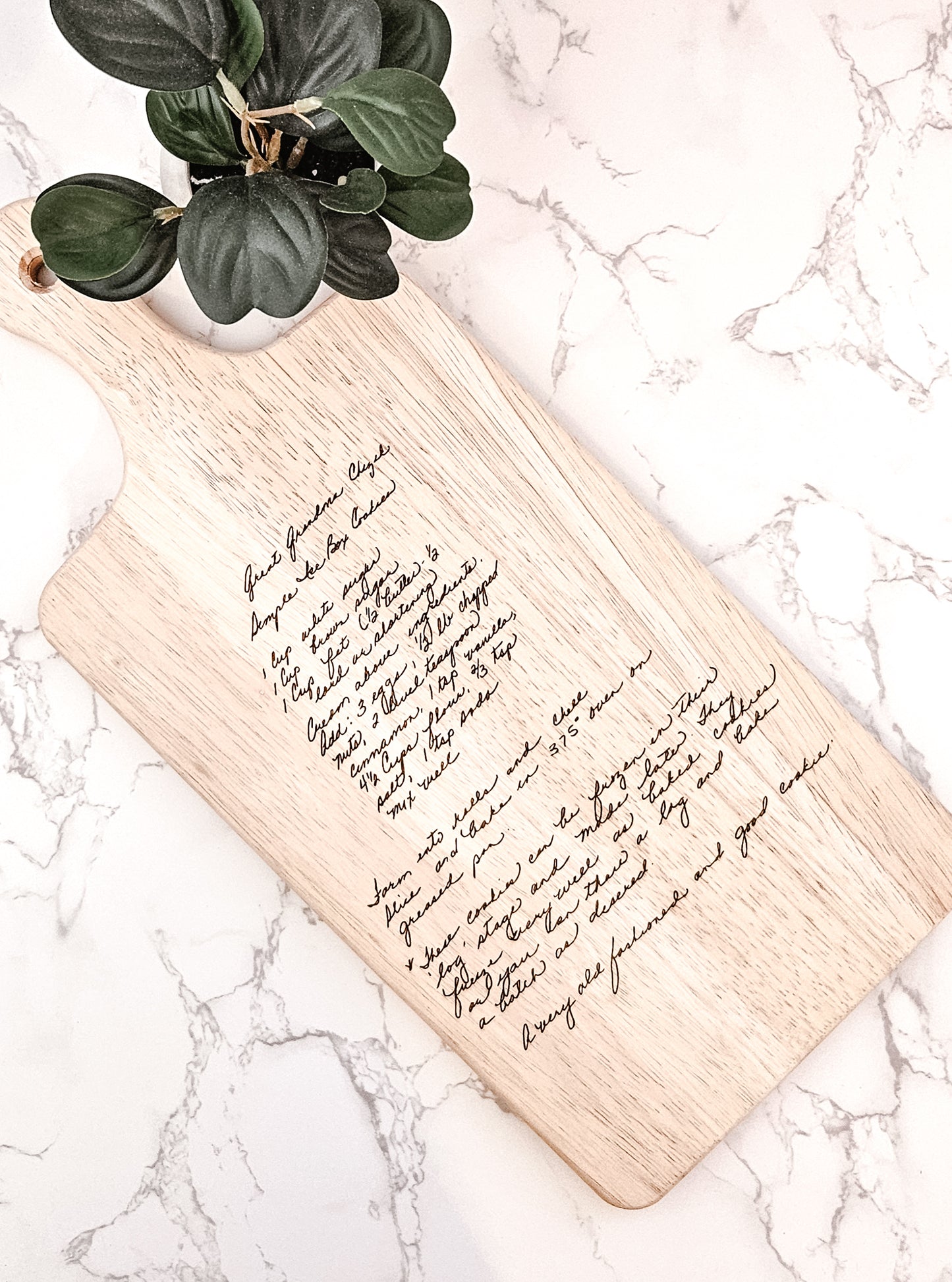 Personalized Recipe Board | Grandma's Mother's Cookie Recipe, Engraved Cutting Board, Family Keepsake, Cherished Nostalgic Gift, Permanent Recipe Book, Handwritten Recipe, Gift for Her, Gift for Mom