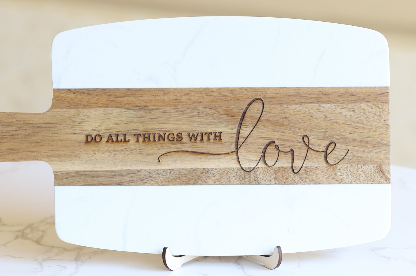 Marble Serving Board - Do All Things With Love