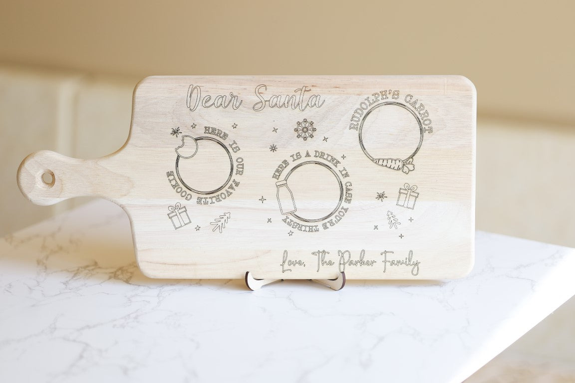 Charcuterie Wood Board - Dear Santa