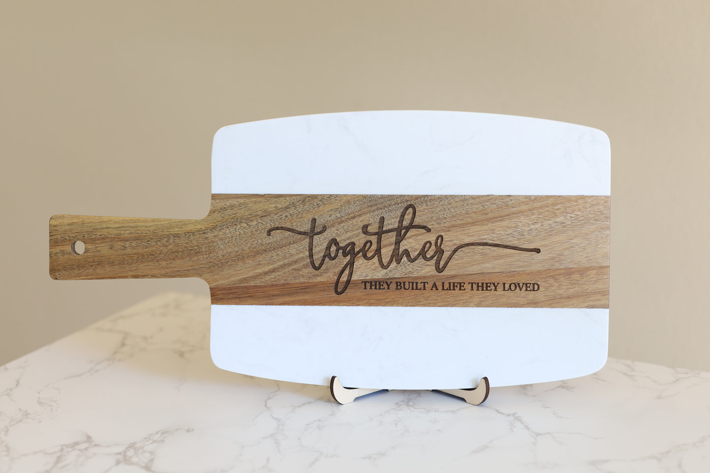 Marble Serving Board - Together They Built a Life