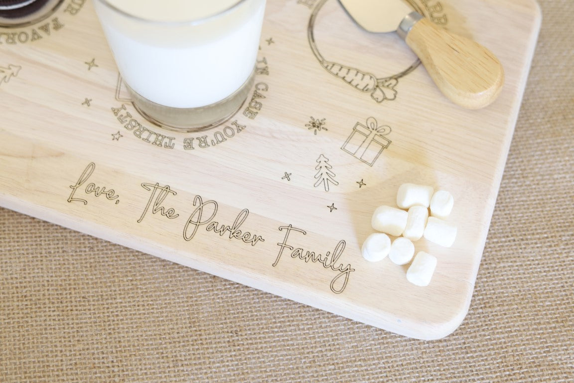 Charcuterie Wood Board - Dear Santa