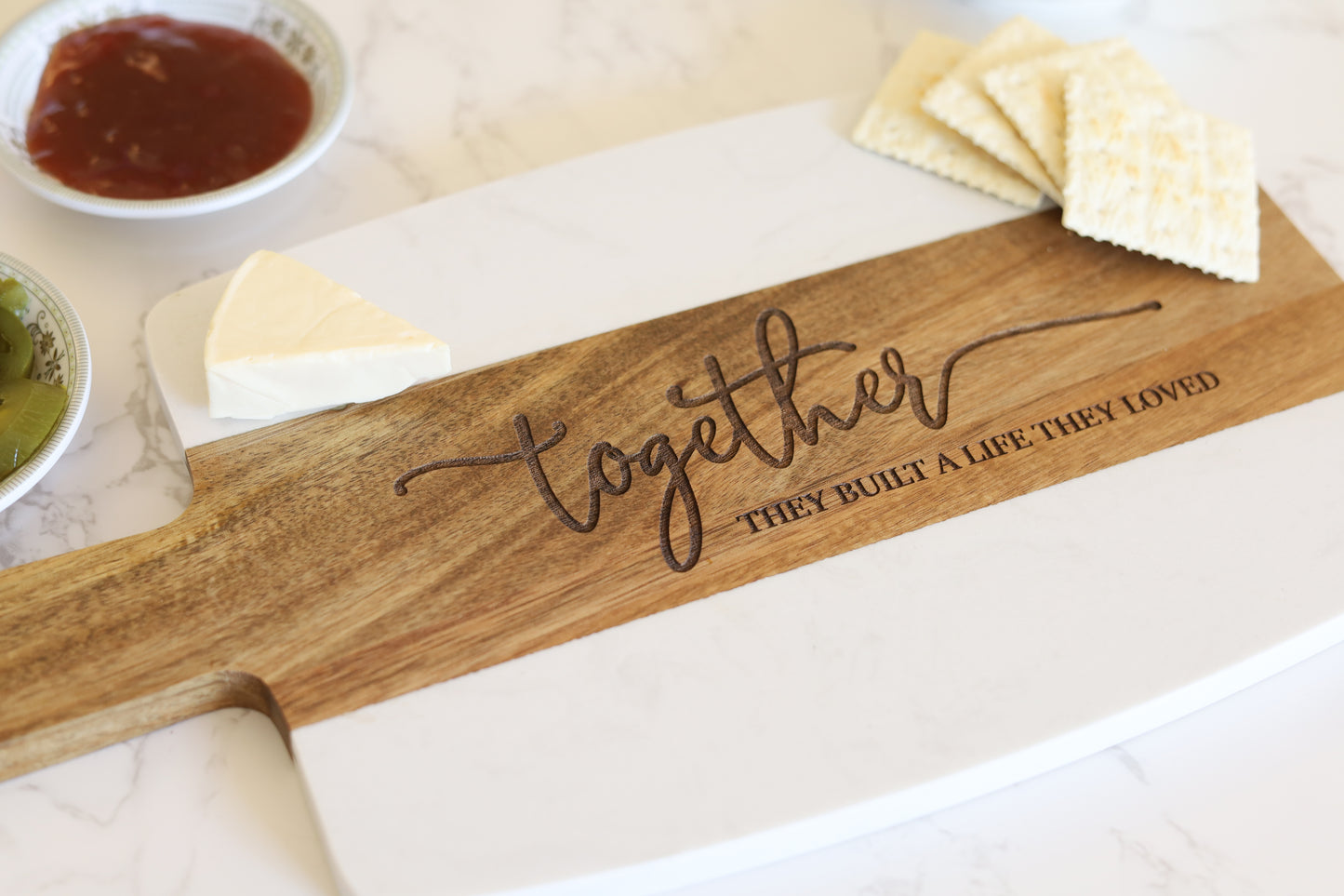 Marble Serving Board - Together They Built a Life