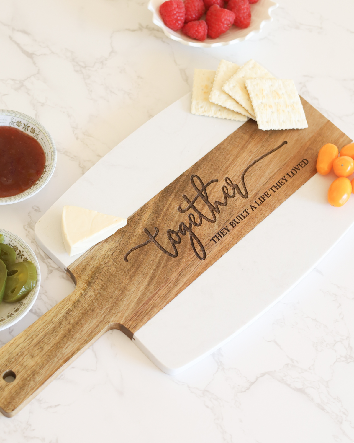 Marble Serving Board - Together They Built a Life
