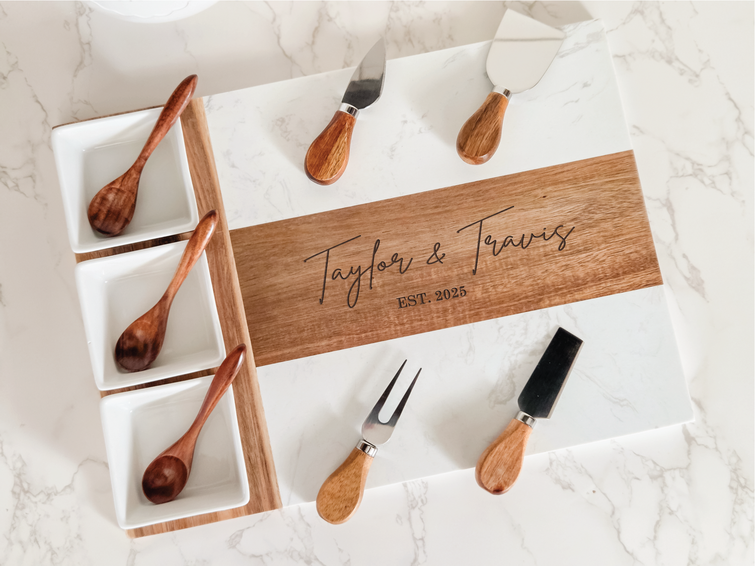 Personalized Marble Charcuterie Boards