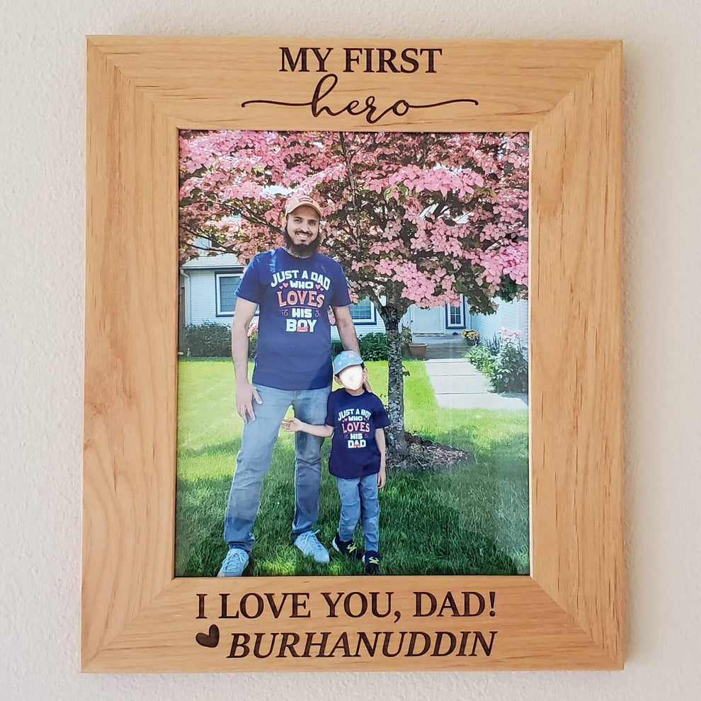 My First Hero Picture Frame - Emerald Wood Designs