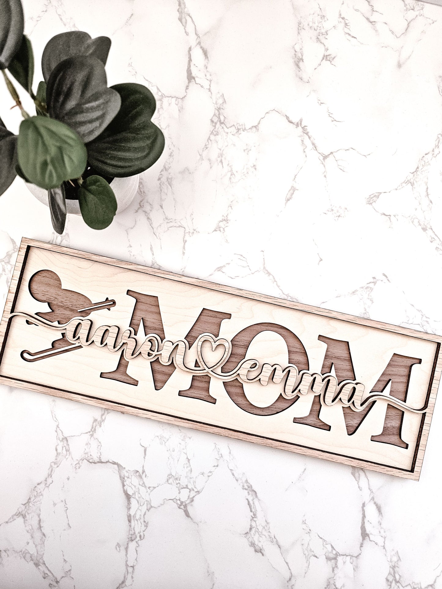 Mom Kids Name Sign | Mother's Day Gift, Gift for Mom, Personalized Name Signs, Soccer Mom Sign, Sport Moms, Grandmother Grandma Sign