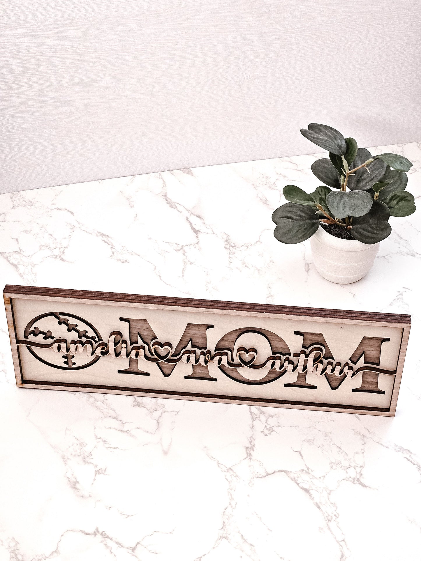 Mom Kids Name Sign | Mother's Day Gift, Gift for Mom, Personalized Name Signs, Soccer Mom Sign, Sport Moms, Grandmother Grandma Sign