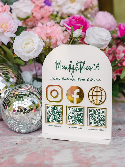 QR Code Business Sign | Social Media, Payments, Signups