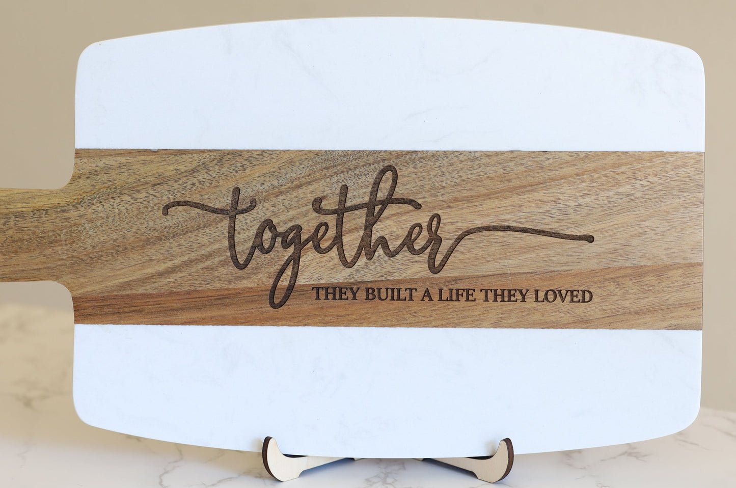 Marble Serving Board - Together They Built a Life