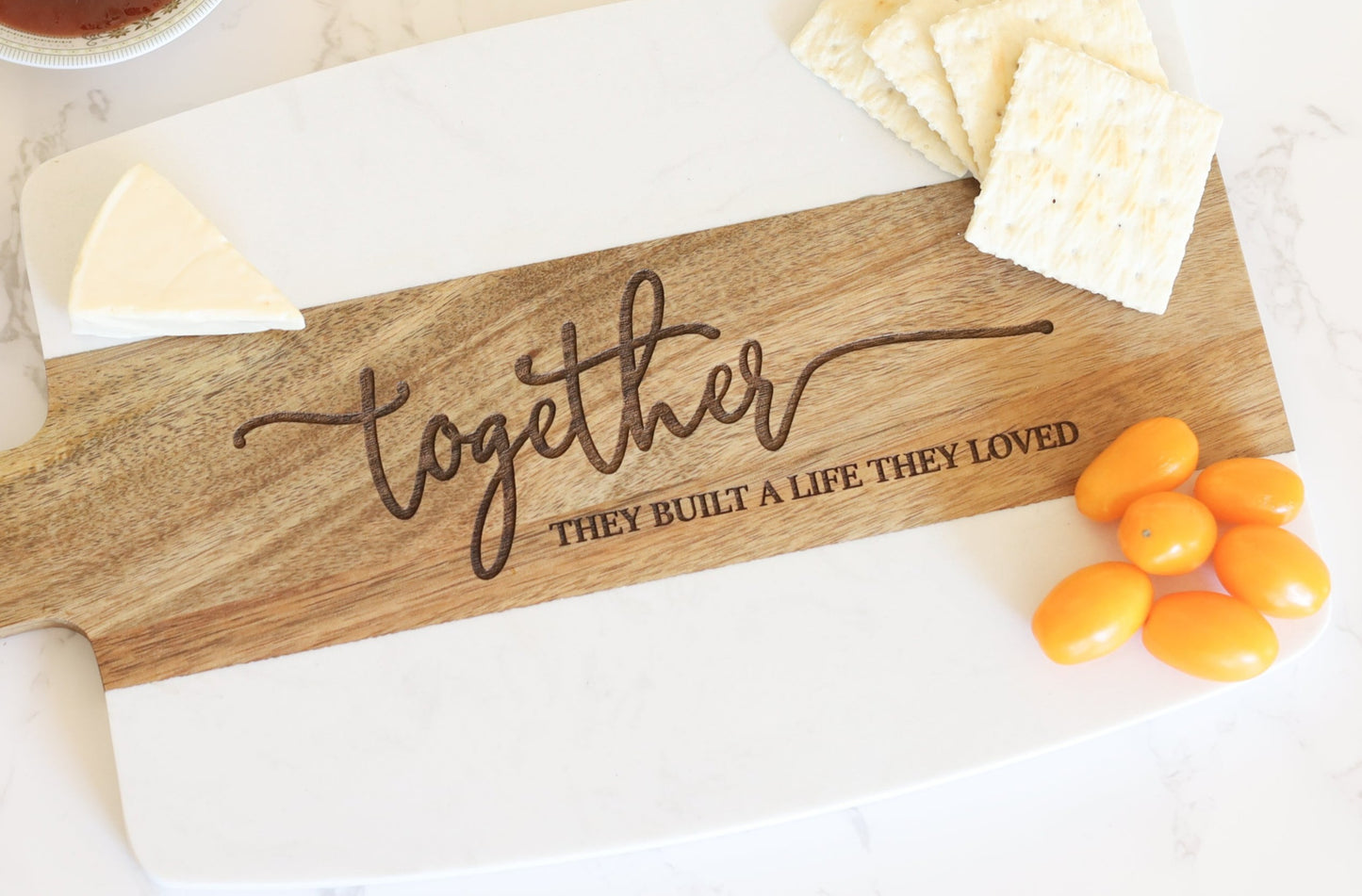 Marble Serving Board - Together They Built a Life