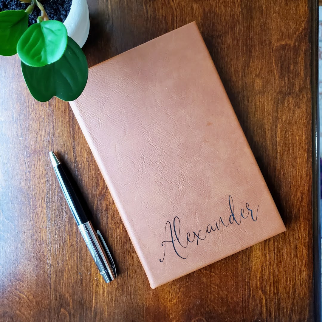 Leather Journals with Name Engraving - Emerald Wood Designs